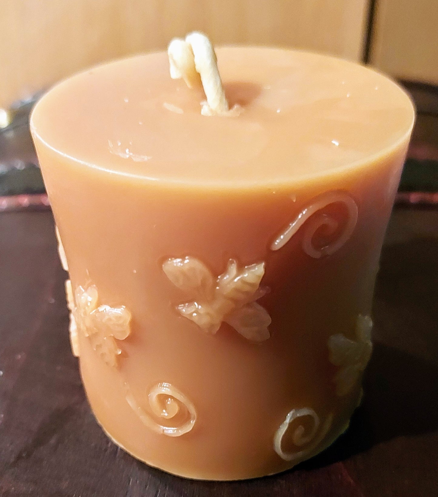 Bee pillar candle